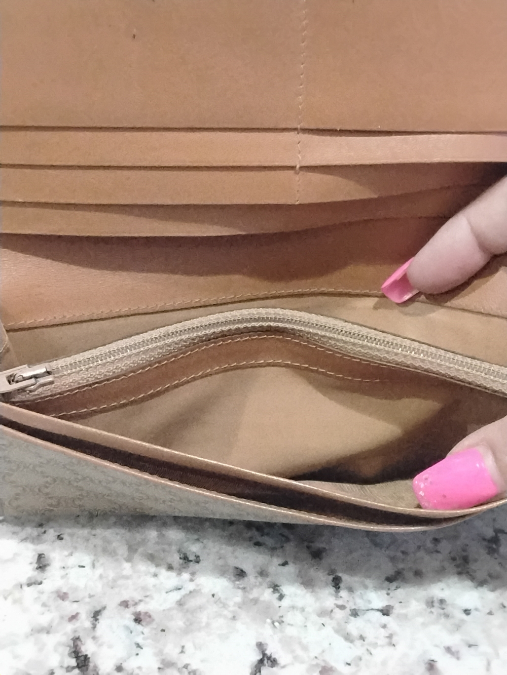 Vintage Celine Triomphe Canvas Long Wallet with Tan Trim - Picture 8 of 16